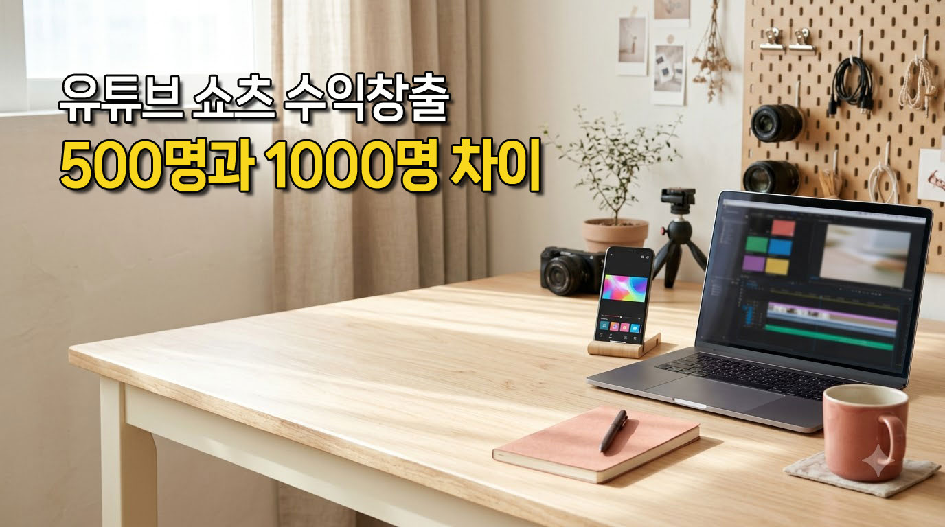 유튜브 쇼츠 수익창출의 구독자 500명과 1000명 기준을 설명하는 대표이미지